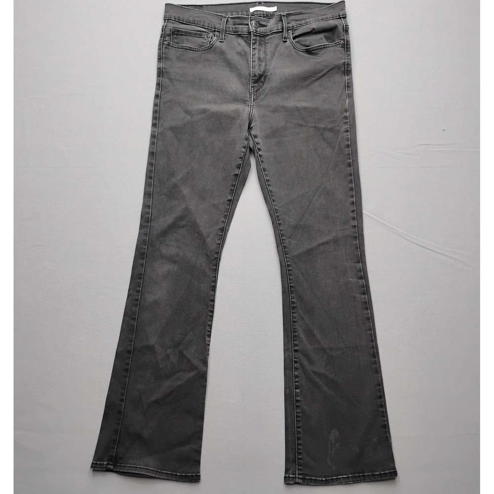 Levis Slimming Bootcut Jeans Charcoal Gray Denim Pants Size 33